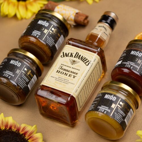 Kosz prezentowy z alkoholem Jack Daniels Honey