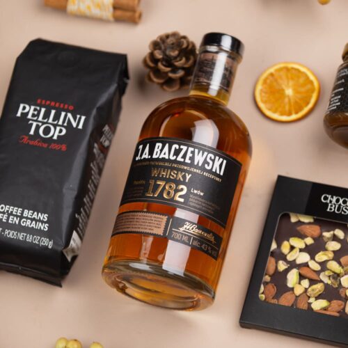 Baczewski Whisky kosz prezentowy z alkoholem – Barbara Baczewski Whisky kosz prezentowy z alkoholem