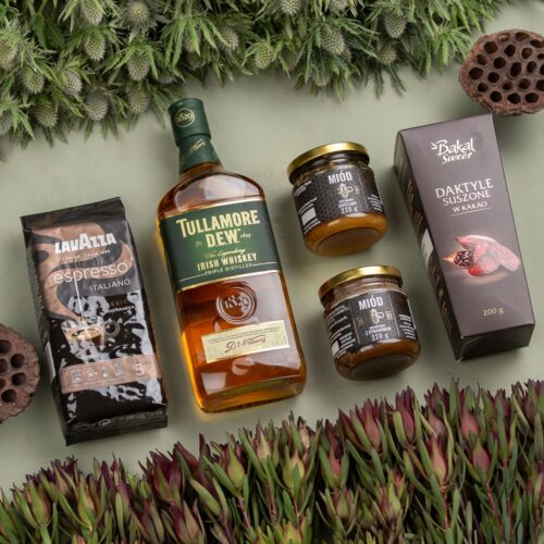 Kosz prezentowy z whisky Tullamore Dew