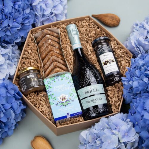 Koszyk prezentowy z alkoholem Brilla Prosecco – Demi Koszyk prezentowy z alkoholem Brilla Prosecco