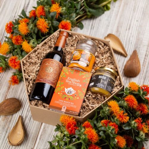 Zestaw prezentowy z małym winem – Harper box z winem
