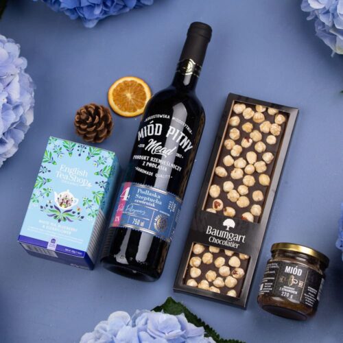 Koszyk prezentowy z kraftowym alkoholem – Katie kraftowy miód pitny