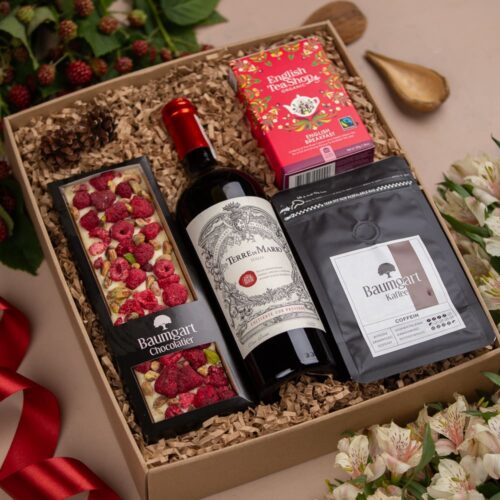 Kosz prezentowy z winem – Ray box prezentowy z winem