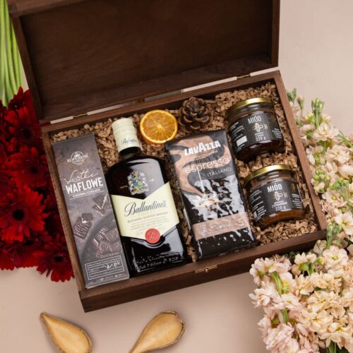 Zestaw prezentowy z whisky Ballantines – Agnes ekskluzywny zestaw prezentowy z whisky ballantines