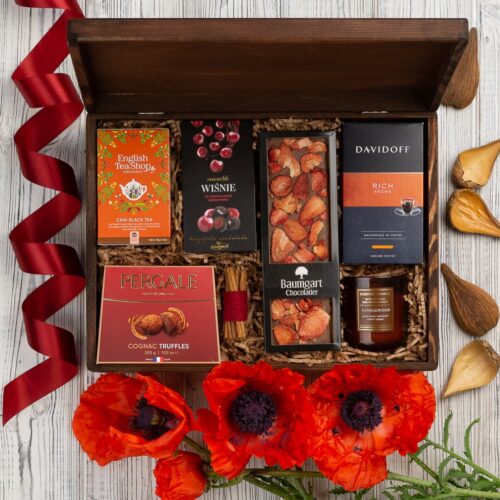 Elegancki kosz słodyczy na prezent – Carmen