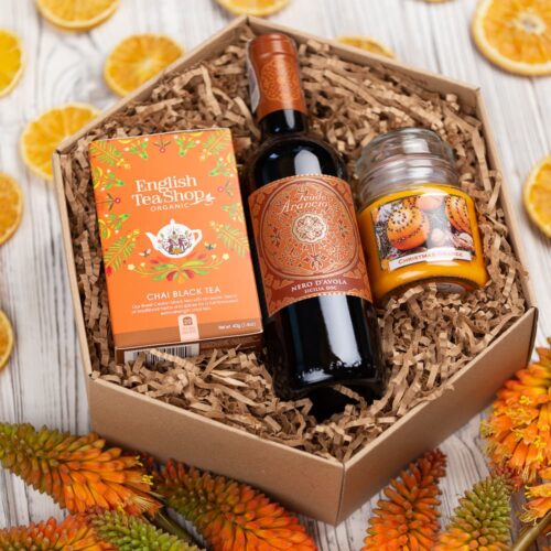Wino w prezencie – Eris elegancki kosz prezentowy z winem