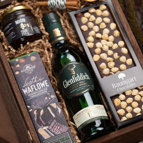 Elegancki zestaw prezentowy z whisky – Pinia elegancki prezent z whisky Glenfiddich