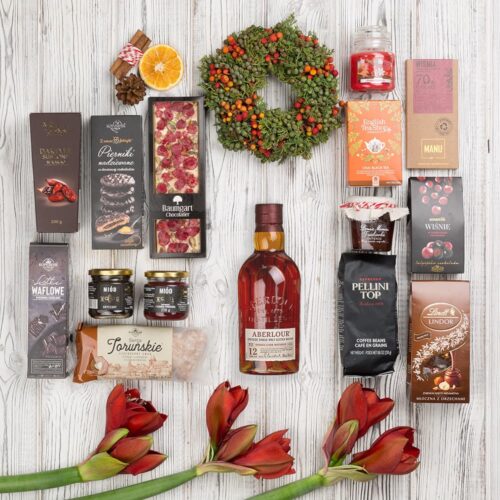 kosz prezentowy z whisky Aberlour