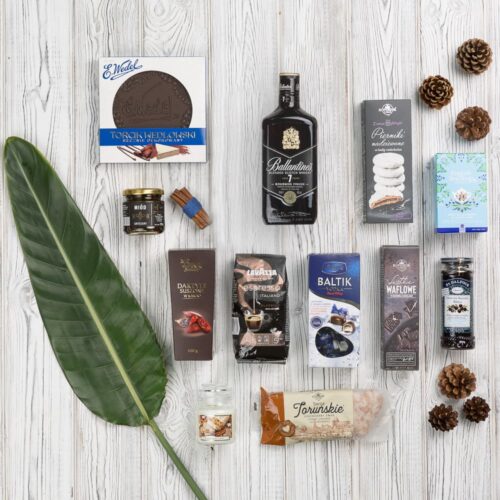 ekskluzywny kosz prezentowy z whisky