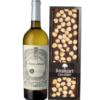 białe wino wytrawne Terre di Mario Bianco i czekolada deserowa z orzechami laskowymi