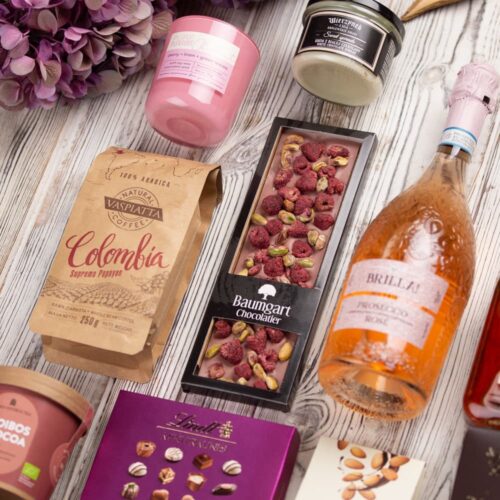 Elegancki kosz prezentowy z alkoholem – Wanda kosz prezentowy z alkoholem wanda