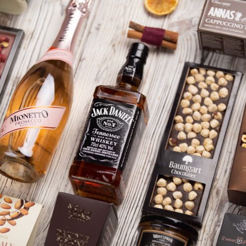 Elegancki kosz prezentowy z alkoholem – Wanda kos zprezentowy wanda jack daniels