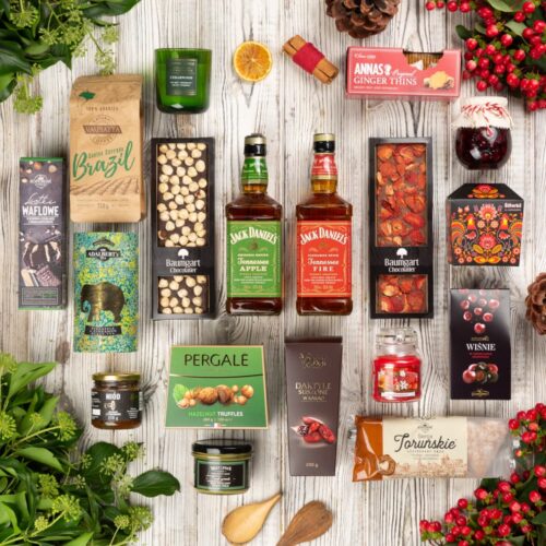Elegancki kosz prezentowy – Emma kosz prezentowy jack daniels