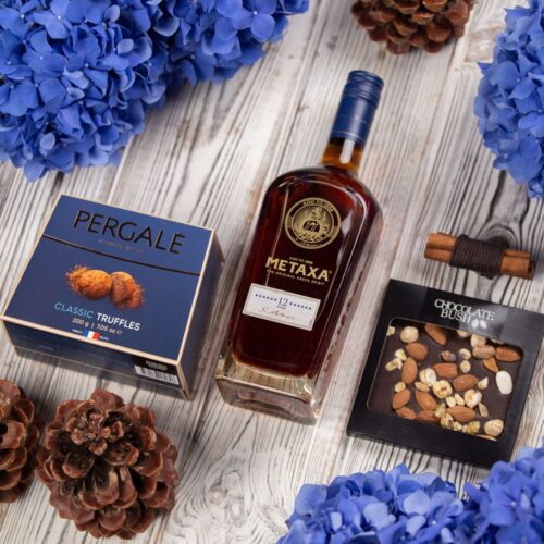 upominek z alkoholem Metaxa 12