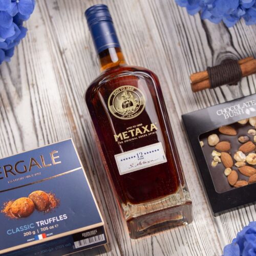 zestaw prezentowy z alkoholem Metaxa 12