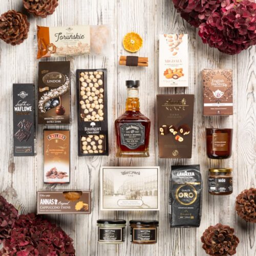 Ekskluzywny kosz prezentowy z alkoholem do wyboru – Sydney kosz prezentowy jack daniels single barrel