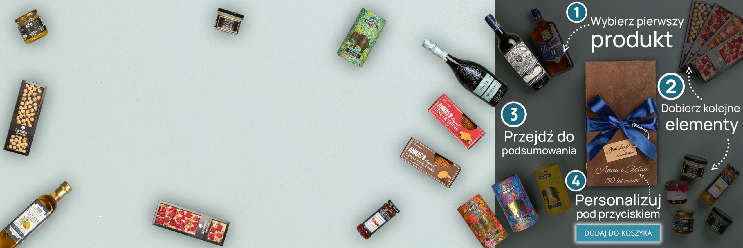 Whisky i czekolada na prezent skomponuj kosz prezentowy