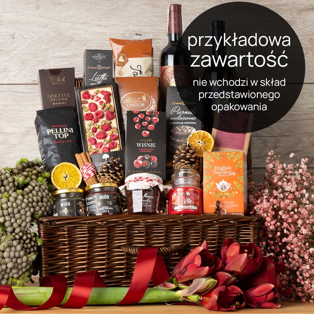 Kosz wiklinowy duży – brązowy przykładowa zawartość kosz wiklinowy
