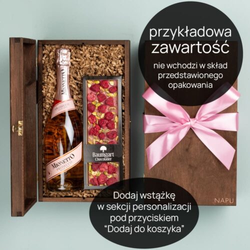 skrzynka prezentowa ze wstążką