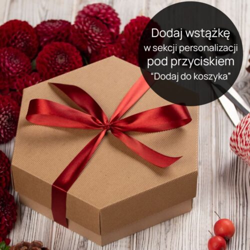 pudełko prezentowe ze wstążką