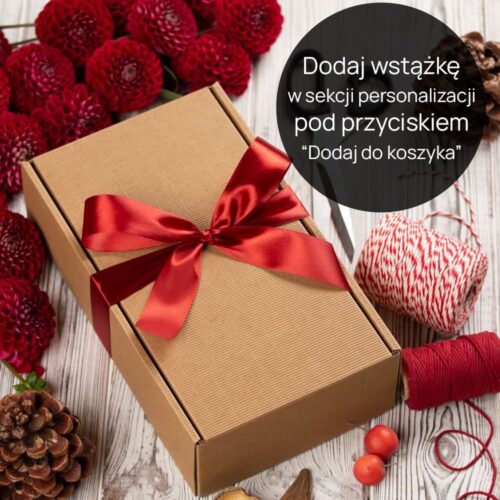 pudełko prezentowe ze wstążką