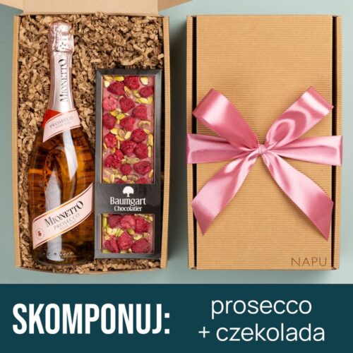 Wino musujące i czekolada na prezent prosecco czekolada skomponuj
