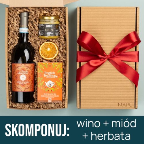 Wino z herbatą i miodem na prezent wino miód herbata skomponuj