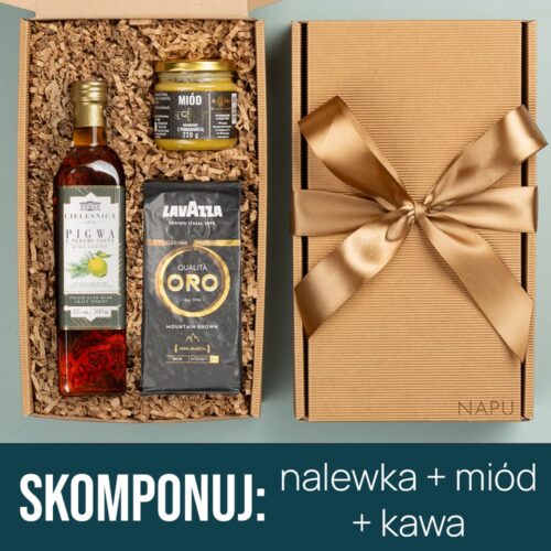 nalewka, kawa i miód na prezent