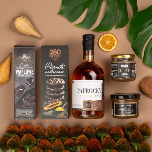 kosz prezentowy z polską whisky