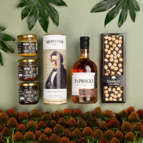 kosz prezentowy z whisky