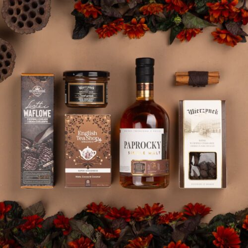 kosz prezentowy z whisky