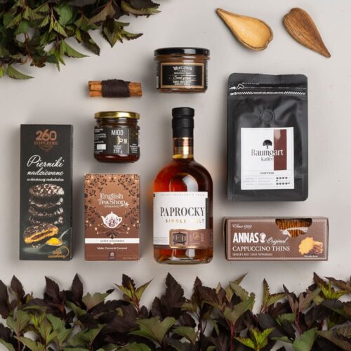 kosz prezentowy z whisky