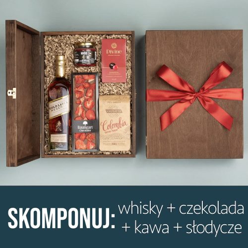 Whisky z kawą i słodyczami na prezent Whisky z kawą i słodyczami na prezent