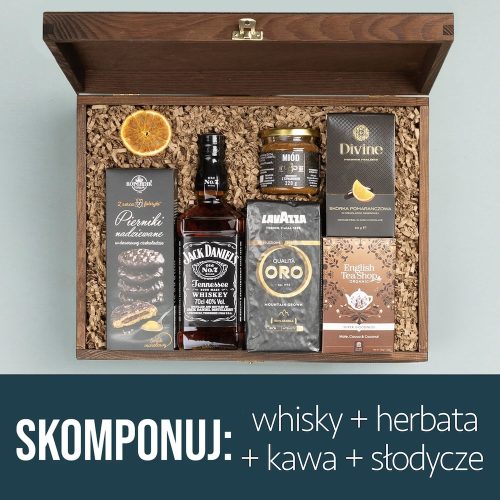 Alternative view of Prezent z whisky, kawą, herbatą, miodem i słodyczami