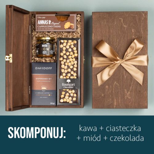 Alternative view of Kosz prezentowy z kawą, miodem i słodyczami