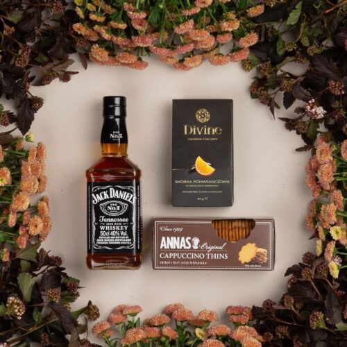 Alternative view of Mały kosz prezentowy z whisky Jack Daniel's i słodyczami - Prima